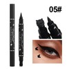 Double-ended Eyeliner Stamp Pen Set, 5pcs Waterproof Long Lasting Eyeliner