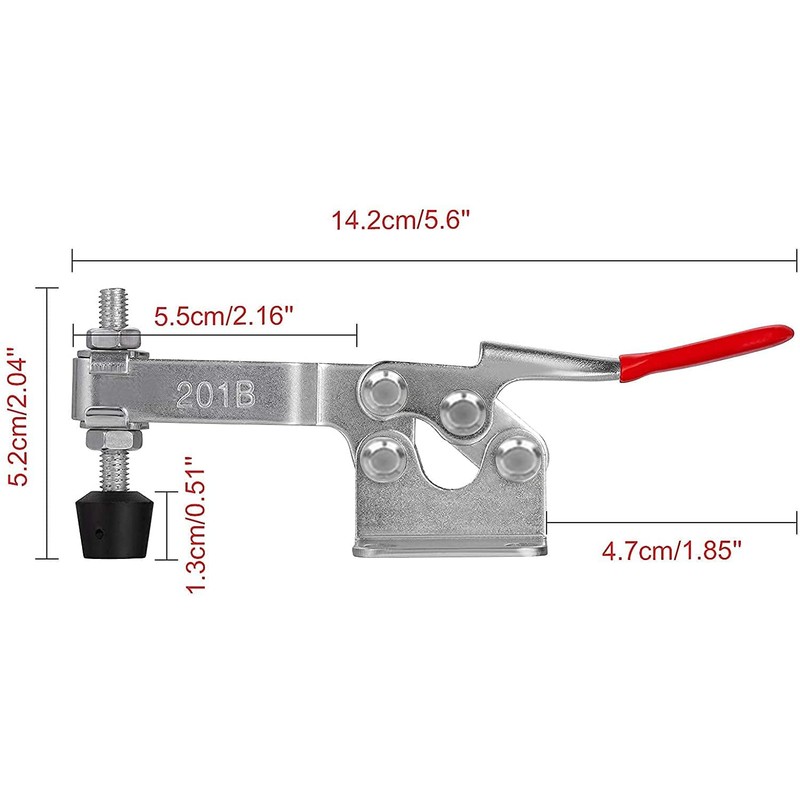 Accessbuy Toggle Clamp 201B 220Lbs Holding Capacity Heavy Duty Medium