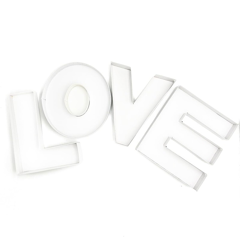 WENPACK 20.8cm Paper Mache Fillable Cardboard Letter Shaped Box Candy