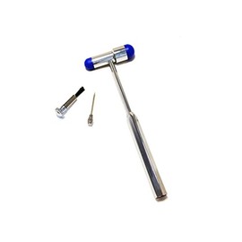 EMI Buck Neurological Reflex Testing Medical Hammer - Comes with Needle and Brush (Royal)