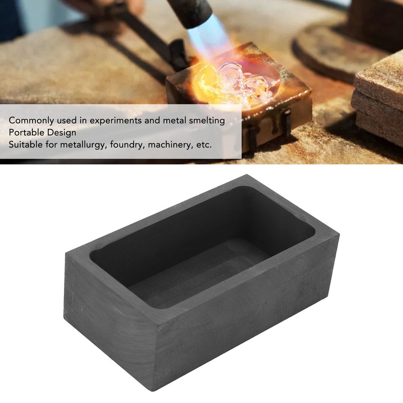 Rectangular Graphite Ingot Mold Jewelry Metal Refining Crucible for Melting