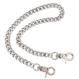 Giantree 50cm Brieftasche Kette, Hosenkette, Edelstahl Schlüsselkette mit Karabiner Wallet Chain Metall Jeanskette und Schlüsselanhänger Kette für Hosen Geldbörse Männer Frauen