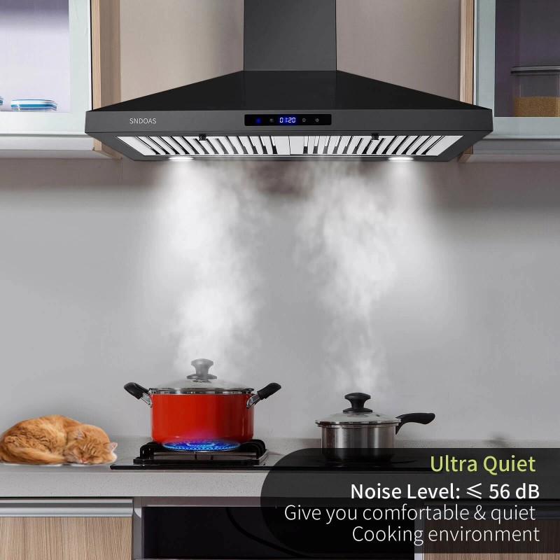 SNDOAS 30 in Wall Mount Range Hood Kitchen Stainless Steel