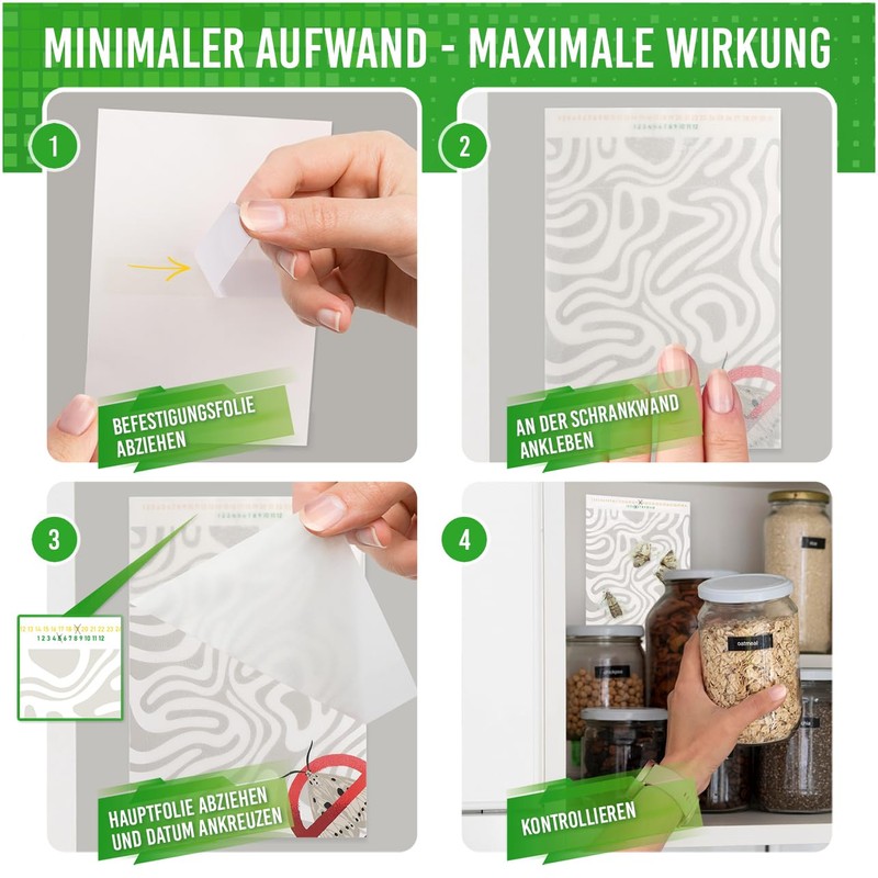 Chillife Mottenfalle Lebensmittel Set | 8 Pheromonfallen gegen Lebensmittelmotten |