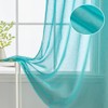 Woaboy Curtains with Ruffle Tape, Short Window Voile Curtains, Living
