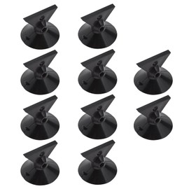 The Lord of the Tools Pack of 10 Black 30 mm Diameter PVC Inverted Triangle GU10 MR16 Lamp Picker Suction