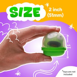 Entervending Capsule Vending Machine Translucent Green Acorn Capsules Empty 50 pcs 2 inch - Gumball Machine Capsules Bulk Party Favors DIY Containers - Easter Basket Stuffers Gifts Pinata Stuffers