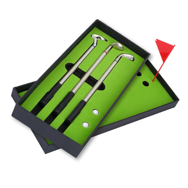 3PCS Mini Golf Clubs Ball point Pen Set with Balls