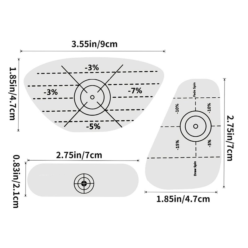 AIMALL Golf Strike Ball Stickers - 3-in-1 Impact Label Tape