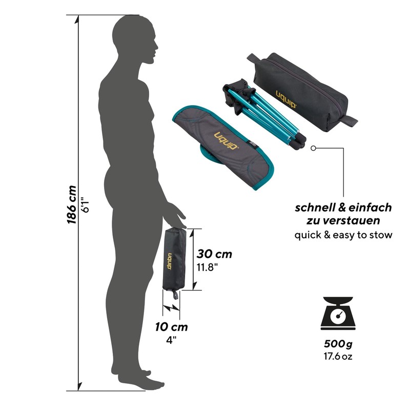 Uquip Camping Stool Three Sixty Mini 360° Lightweight Tripod Stool