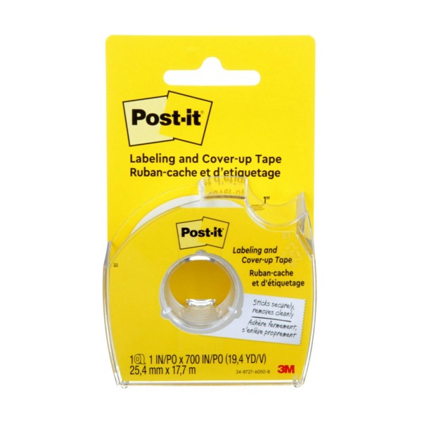 Post-it Clear Adhesive Labeling and Correction Tape 1 inch x