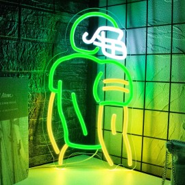 UponRay Rugby Sport Team Room Gift Neon Wall Sign Acrylic Vintage Rugby jersey Neon Sign