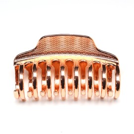 QinGoo Large Silver Metal Hair Clip Beautiful Women's Hair Clip Headpiece Elegant Hair Accessory 1 Piece (9 cm x 7 cm, Rose Gold)