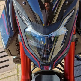 Resin Bike Motorcycle 3D Stickers Compatible with Honda Hornet CB750 2023 Metallic Red. Headlamp Protections from Impact and Scratches. Resin Stickers - Made in Italy