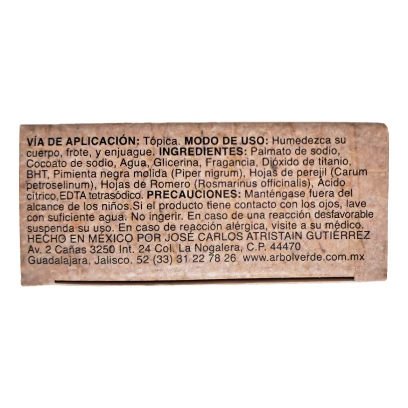 Jabón Árbol Verde Exfoliante Vegano Corporal 100 Gr