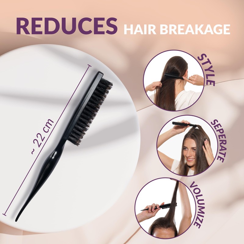 marQus - Volume and Shine Teasing Brush - Boar Bristle