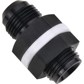 Pair of AN6 Bulkhead Adapter Fitting, Aluminum Anodized for Fuel line to Fuel Cell Tank Pump Connection 2Pcs