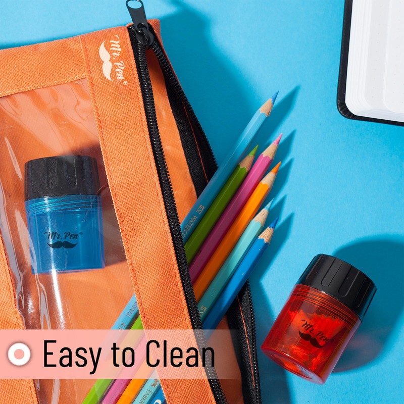 Mr. Pen- Handheld Manual Pencil Sharpener with 2 Sharpening Holes