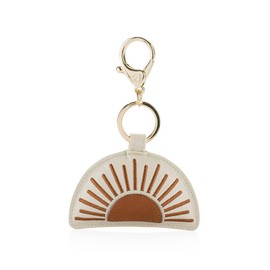 Itzy Ritzy Puffy Diaper Bag Charm, Purse Charm and Keychain; Vegan Leather Charm Features A Durable Hinged Clasp and Modern Puffy Design; Sun