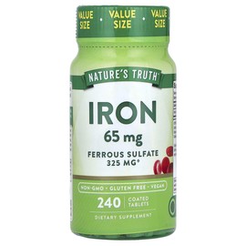 네이처스트루스 황산제일철 철분 IRON 아이언 65mg 코팅 정제 240정 Nature's Truth Iron Ferrous Sulfate 65mg Coated Tablets 240 Count