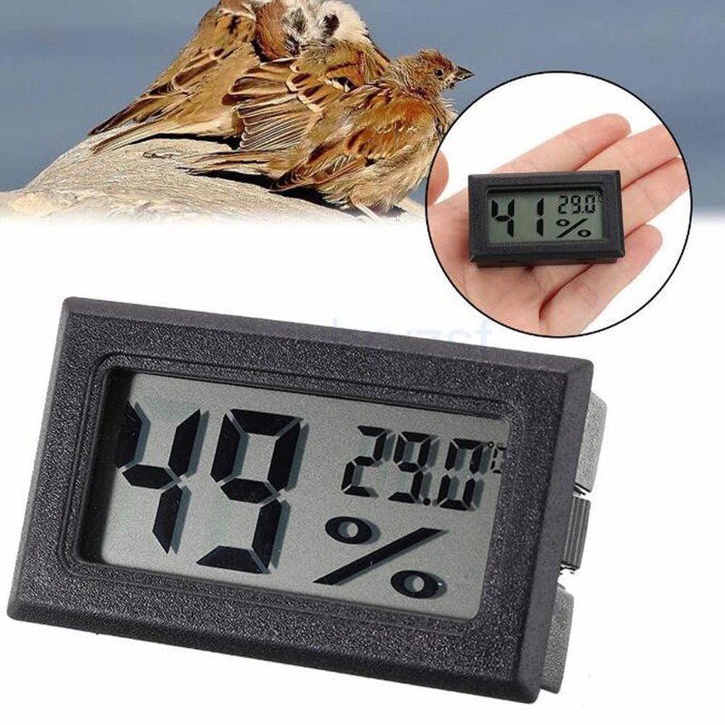 YFFSFDC 4-Piece LCD Digital Hygrometer Thermometer with Built-in Sensor for