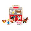 Melissa & Doug Wooden Take-Along Barn Toy with Flip-Up Roof
