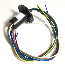 Taidacent 6 Wires12 Wires 2A 5A 10A 15A 20A 30A Collector Ring Rotary Electrical Contact Electrical Slip Ring Joint Rotary Connector (6 Wires 10A)