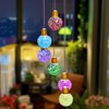 YUETJIN Mosaic Edison Bulb Solar Ball Lamp Hanging Wind Chime