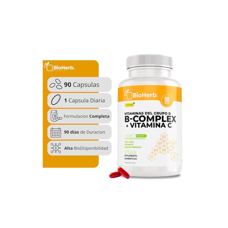 BioHerb® | Complejo B – Fórmula Equilibrada de Vitaminas B1,