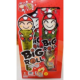 Tao Kae Noi Big Roll Grilled Seaweed Roll 9 Packets Per Box, (32.4 g) - 3 Boxes (Spicy Flavour)