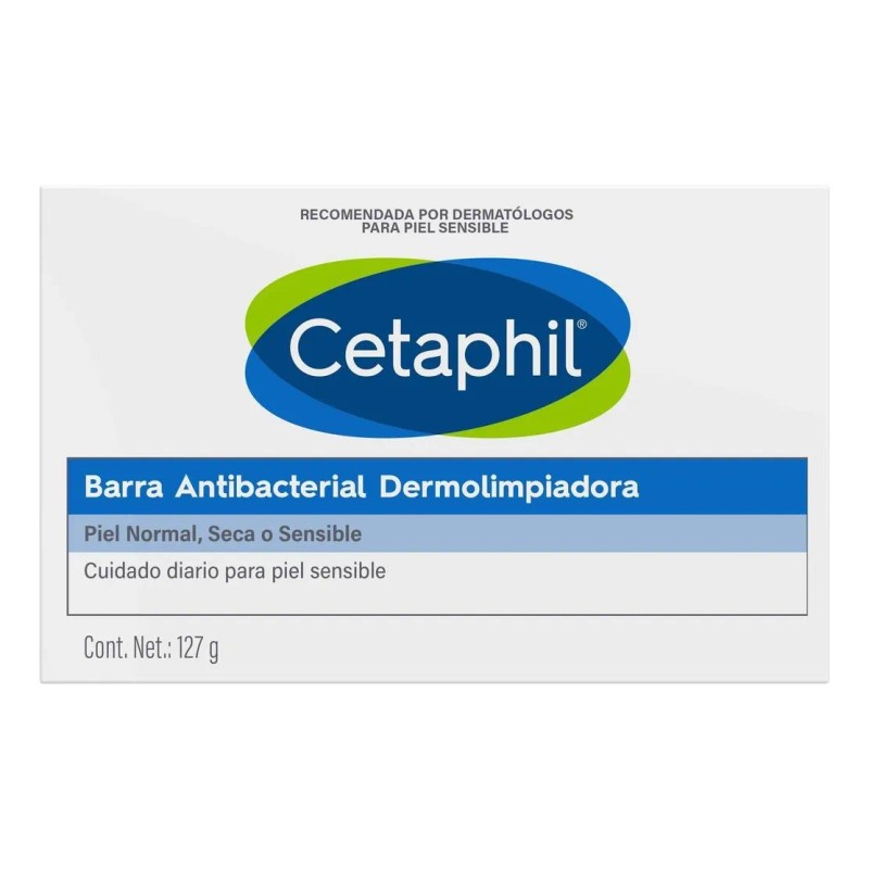 Barra Antibacterial Dermolimpiadora Cetaphil Contenido 127g