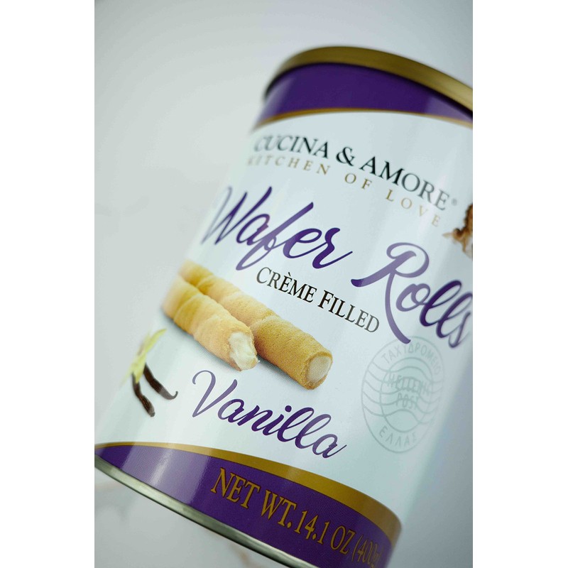 Cucina & Amore Crème-Filled Wafer Rolls, European Artisan Style, Made