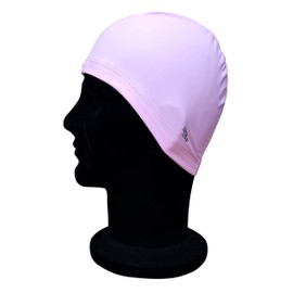 Blue Reef Elasticated Stretchy Anti Tear Easy Fit Plain Deluxe Pull On Swimming Hat Swim Cap One Size Suitable For All Ages 3+ Years (Pastel Pink)