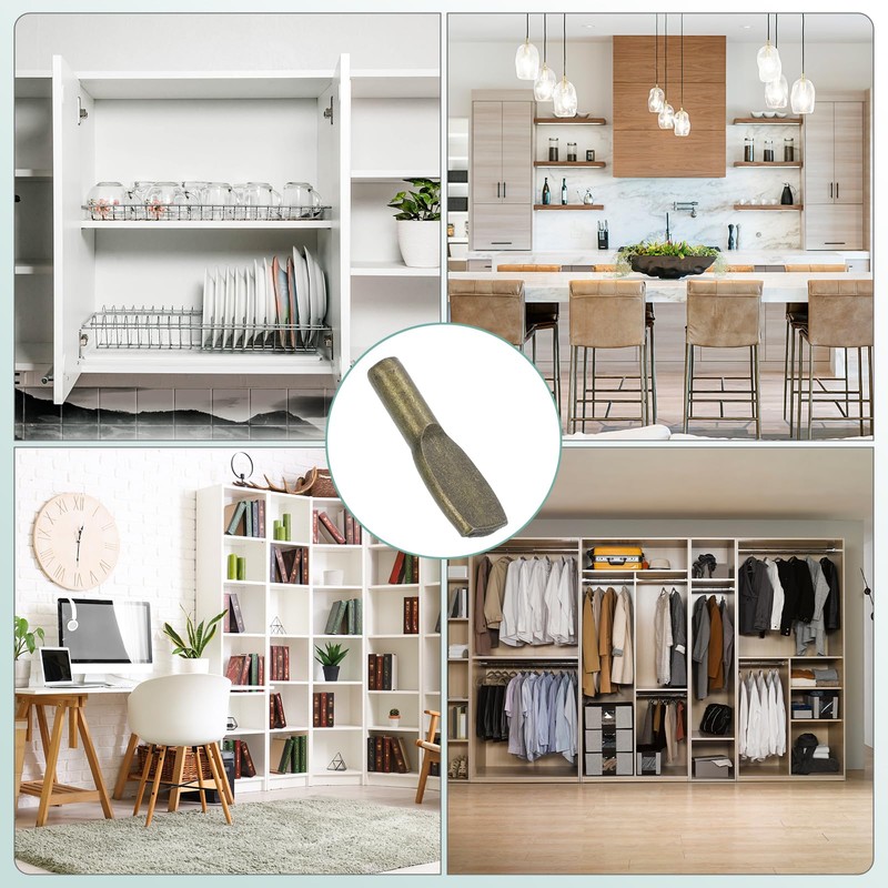sourcing map 25Pcs Shelf Support Pegs, 6mm Spoon Shape Shelf