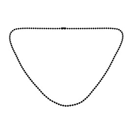 Bling Jewelry 3MM Stainless Steel Plated Black Shot Beaded Ball Chain Necklace for Men for Teen 20 Inch
