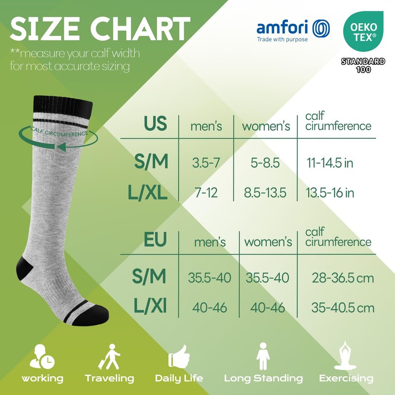 SONORAN Bamboo Viscose Compression Socks for Women & Men (1
