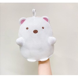 Eye Planning Sumikko Gurashi K4201A Puppet Shaped Bath Sponge, Polar Bear, W 6.7 x H 7.1 x D 2.8 inches (17 x 18 x 7 cm)