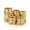 40pcs Threaded Inserts - Knurled Nuts, 1/4"-20x8 Brass Heat Set
