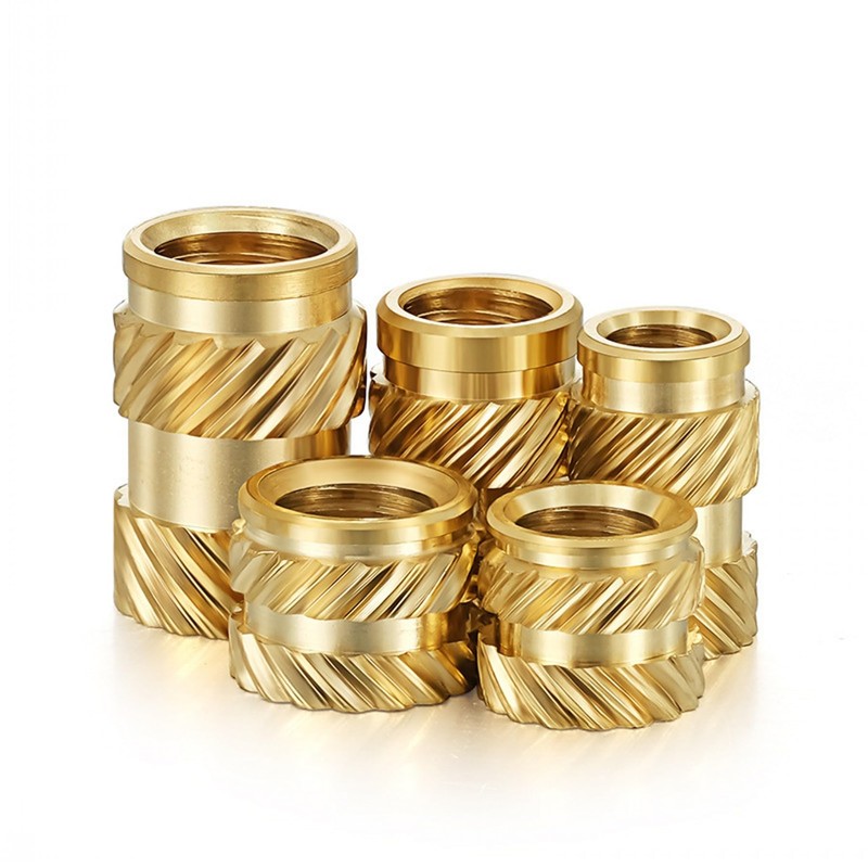 40pcs Threaded Inserts - Knurled Nuts, 1/4"-20x8 Brass Heat Set