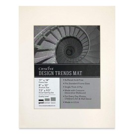 Crescent Pre-Cut Mat - Arctic White, 11" x 14" (7-1/2" x 9-1/2" Opening)