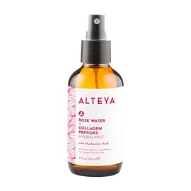 Alteya Organics Tónico Facial de Agua de Rosas Con Péptidos de Colágeno y Ácido Hialurónico - 4 Fl Oz 120Ml                                           
