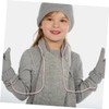 Abaodam 2Pcs Ski Gloves with String Mitten Holders Durable Clips