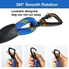 NTR Heavy Duty Dog Leash, 30FT Reflective Dog Leash with Swivel Lockable Hook and Comfortable Padded Handle, Puppy Leash for Walking, Hunting, Camping, Backyard for Small Medium and Large Dogs