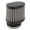 Ager 48mm Oval Power Filter, Stainless Steel, Black