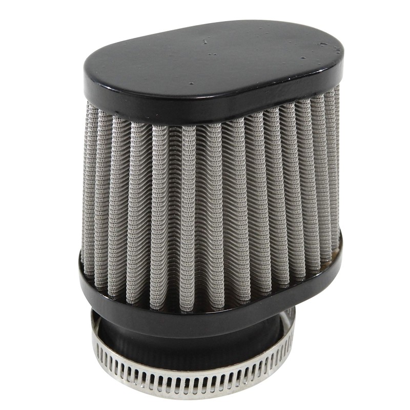 Ager 48mm Oval Power Filter, Stainless Steel, Black
