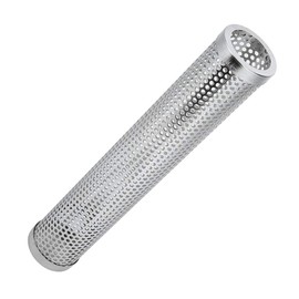 Natudeco 30.5 cm BBQ Smoking Tube Smoke Generator Smoking Tube Stainless Steel Smoking Tube Easy and Safe Way to Smoke Cheese, Fish, Pork, Beef, Nuts (Round)