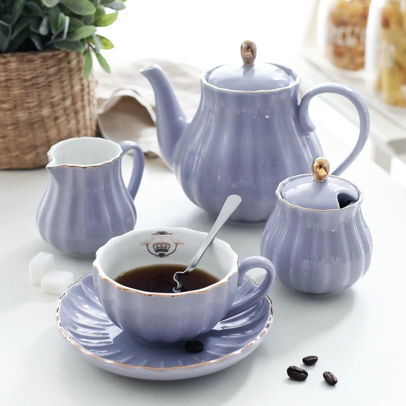 Porcelain Tea Sets British Royal Series, 8 OZ Cups& Saucer