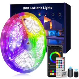 Ledagic Smart Voice Control Led Lights for Bedroom 100ft, Wifi Rgb Led Strip Lights Work with Alexa and Google Assistant, Led Light Strip Music Sync 16 Million Colors Lights for Home Decor