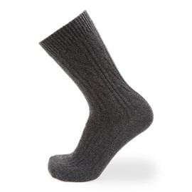 MIRMARU M502 Men's Premium 4 Pairs Wool Blend Classic Warm Casual Crew Socks Collection (M502:Charcoal,Brown,Black,Wine)