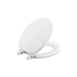 KOHLER Stonewood® Quiet-Close™ Round-front, Slow-Close, Wood, White toilet seat, K-20467-0, White